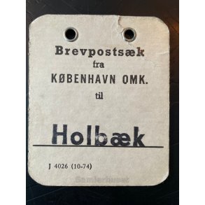 Brevpostsk mrke fra KBENHAVN OMK. - Til Holbk