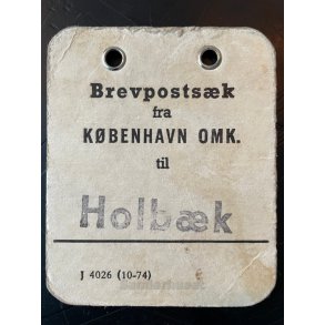 Brevpostsk mrke fra KBENHAVN OMK. - Til Holbk