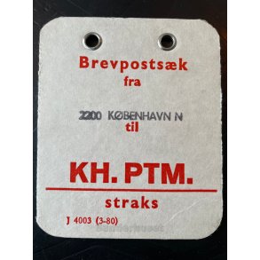 Brevpostsk mrke fra 2200 Kbenhavn N - til KH. PTM. - Straks