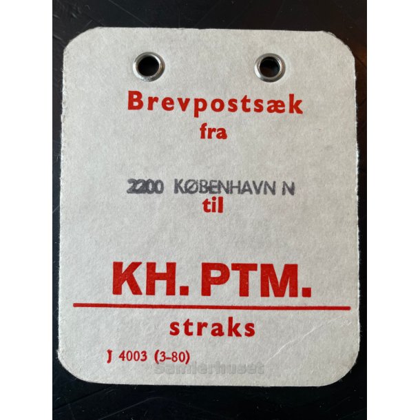 Brevpostsk mrke fra 2200 Kbenhavn N - til KH. PTM. - Straks