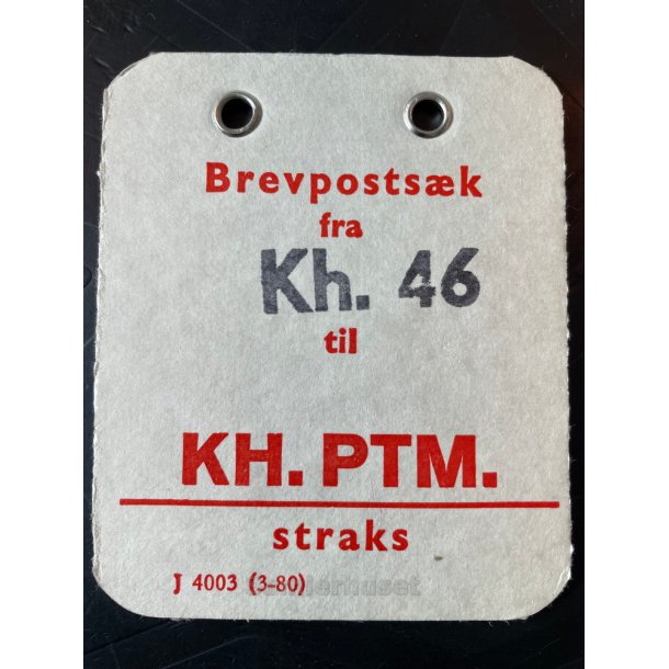 Brevpostsk mrke fra K 46 - til KH. PTM. - Straks