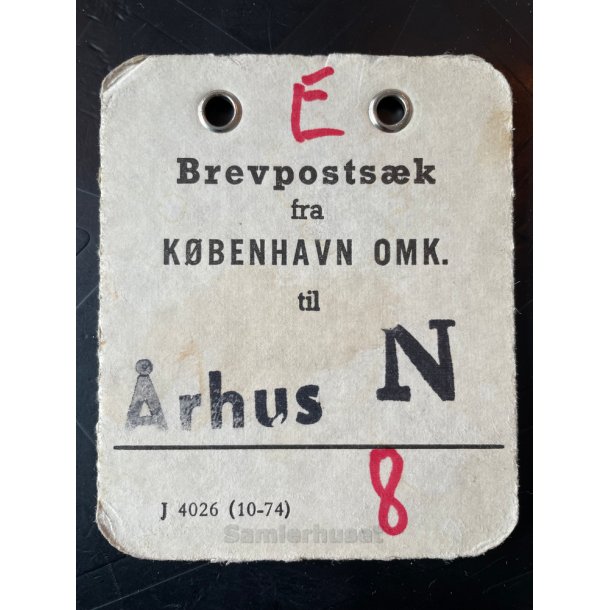 Brevpostsk mrke fra KBENHAVN OMK. - Til rhus N - 8