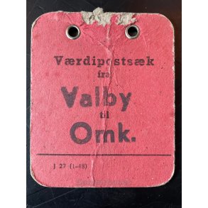 Vrdipostsk mrke fra Valby - Til Omk.