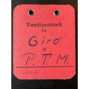 Vrdipostsk mrke fra Giro - Til  P.T.M.