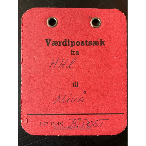Vrdipostsk mrke fra HHL - Til  Niv - Bipost
