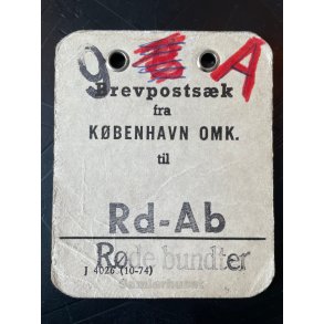 Brevpostsk mrke fra KBENHAVN OMK. - Til Rd. - Ab. - Rde bundter
