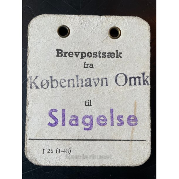 Brevpostsk mrke fra Kbenhavn Omk. til Slagelse