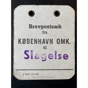 Brevpostsk mrke fra Kbenhavn Omk. til Slagelse