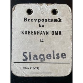 Brevpostsk mrke fra Kbenhavn Omk. til Slagelse