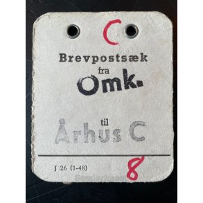 Brevpostsk mrke fra OMK. - Til rhus C.