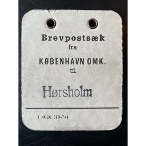 Brevpostsk mrke fra KBENHAVN Omk. - til Hrsholm