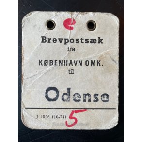 Brevpostsk mrke fra KBENHAVN OMK. - Til Odense