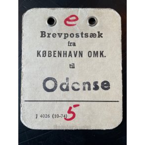 Brevpostsk mrke fra KBENHAVN OMK. - Til Odense