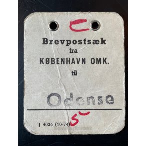 Brevpostsk mrke fra KBENHAVN OMK. - Til Odense