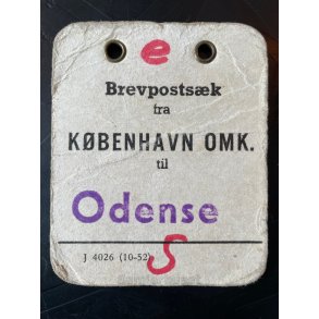 Brevpostsk mrke fra KBENHAVN OMK. - Til Odense