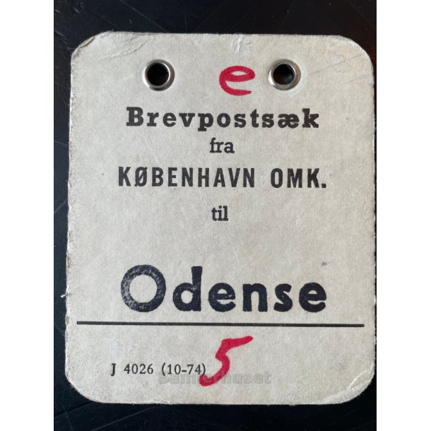 Brevpostsk mrke fra KBENHAVN OMK. - Til Odense
