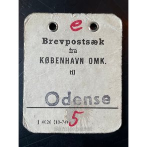 Brevpostsk mrke fra KBENHAVN OMK. - Til Odense