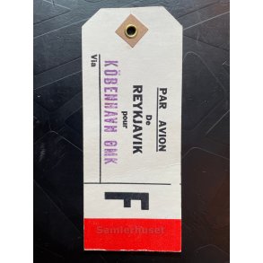 Brevpostsk mrke fra REYKJAVIK  til - KBENHAVN OMK. - F.