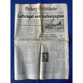 Avis - Aalborg Stiftstidende - 14. August 1940 - Luftslaget over Aalborgegnen