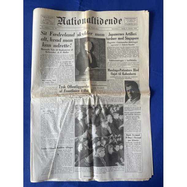 Avis - Nationaltidende - 8. Februar 1942 - Sit Fdreland skylder man alt.