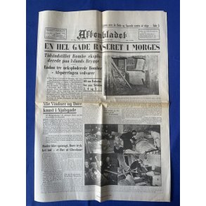 Avis - Aftenbladet - 28. Januar 1943 - En hel gade raseret i Morges