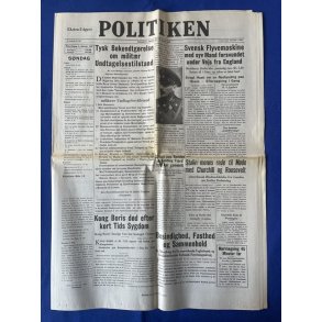 Avis - Politiken Ekstra Udgave ! - 29. August 1943 - Tysk Bekendtgrelse - Undtagelsestilstand