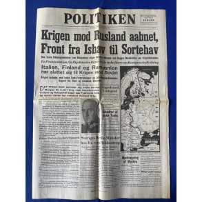 Avis - Politiken - 23. Juni 1941 - Krigen mod Rusland