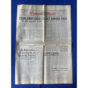 Avis - Ekstra Bladet - 9. April 1940 - Proklamationer til Det Danske Folk
