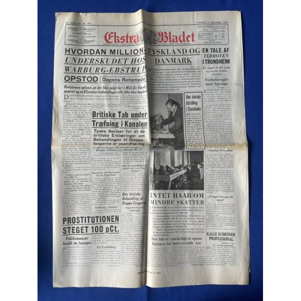 Avis - Ekstra Bladet - 7. Oktober 1942 - Tyskland og Danmark