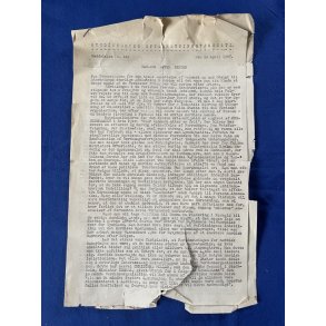 Illegalt Blad - Studenternes Efterretningstjeneste - 2 A4 ark. - 10. April 1945 - Laset !