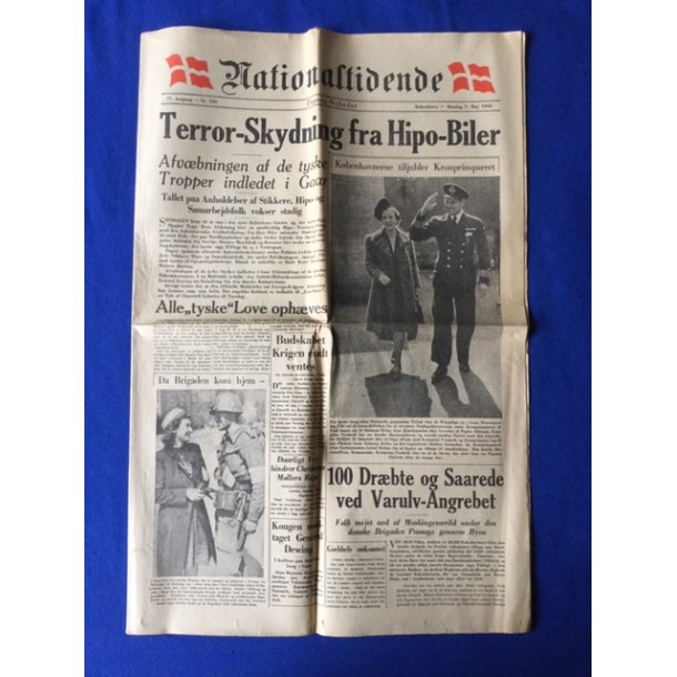 Avis - Nationaltidende - 7. Maj 1945 - Terror Skydning fra Hipo Biler !