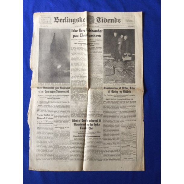 Side - Berlingske Tidende 31. Januar 1943 - Ikke flere Bomber !