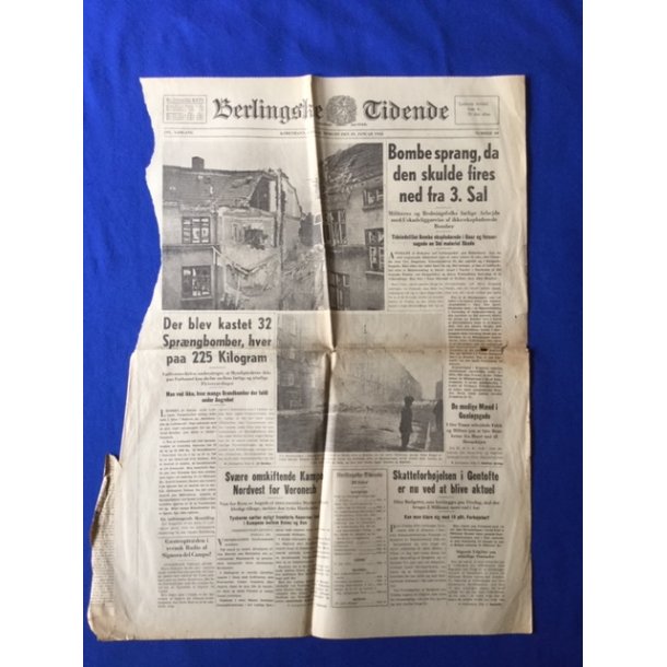 Side - Berlingske Tidende 30. Januar 1943 - Bomber Sprang !