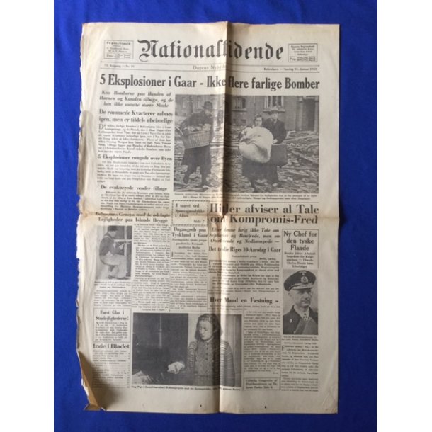 Side - Nationaltidende 31.Januar 1943 - 5 Eksplosioner i Gaar !