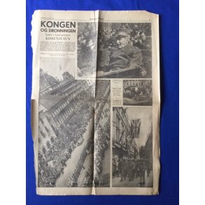 Side - Berlingske Tidende 10, Maj 1945 - Kongen og Dronningen gennem Kbenhavn