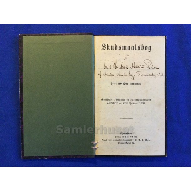 Skudsmaalsbog - Carl Henrik Marius Pedersen - Annise Sogn - F�dt 1. November 1885