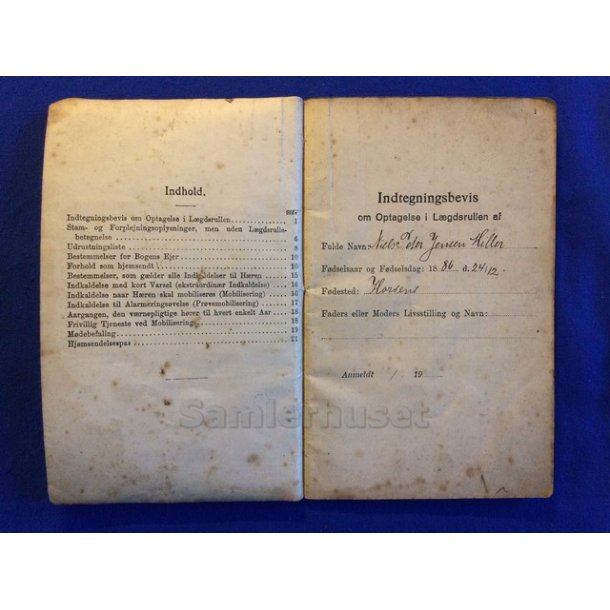 Soldaterbog - Niels Peter Jensen Miller - Horsens - F�dt 24. December 1886