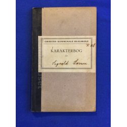 Karakterbog for Gr�sted kommunale Realskole - Sigvald Larsen 1930 - 1937