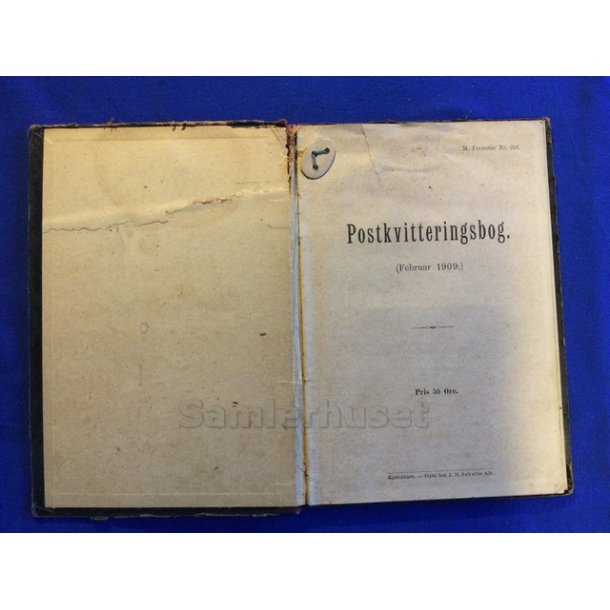 Postkviteringsbog  Februar 1909 til 1932