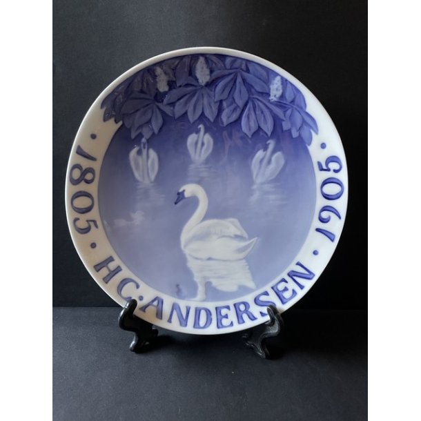H.C. Andersen Mindeplatte 1805 - 1905 - 20 cm. - RC. - 1. Sortering