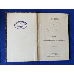 Karakterbog for Valdemar Pedersen - Kommunens Belnnings og Betalingsskole - Istedgade 22 - 1908