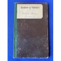 Karakter og Vidnesbyrd for Valdemar Pedersen - Kommunens Betalingsskole - Istedgade 22 - 1908