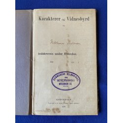 Karakter og Vidnesbyrd for Valdemar Pedersen - Kommunens Betalingsskole - Istedgade 22 - 1908