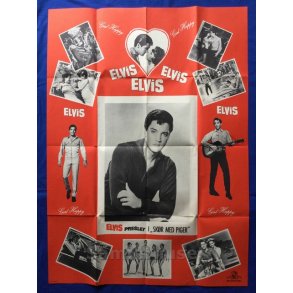 Elvis Plakat fra Skr med Piger - Pn