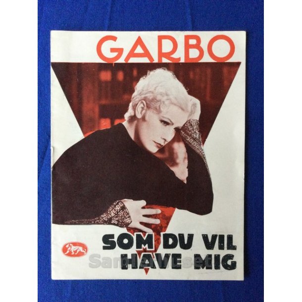 Greta Garbo - Som du vil have Mig - A5 - Pn