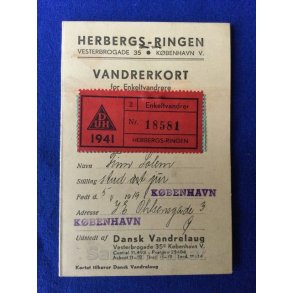 Vandrekort - Herbergs - Ringen - 1941