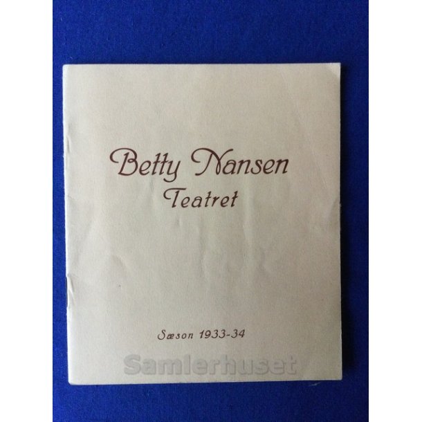 Betty Nansen Teater 1934 - 35 - A 5 - P�n
