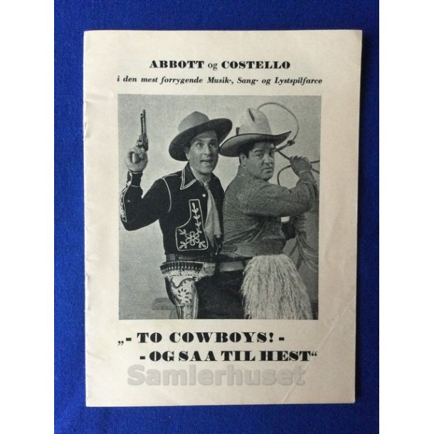 Abbott og Costello - To Cowboys - A5 - Pn