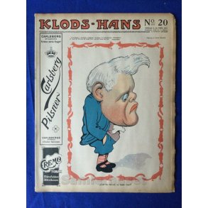 Klods - Hans - Politisk Vittighedsblad med Tegninger af A.Schmidt,G,Wegner.P.Fischer.m.m. No20  1914