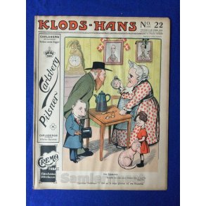 Klods - Hans - Politisk Vittighedsblad med Tegninger af A.Schmidt,G,Wegner.P.Fischer.m.m. No22  1914